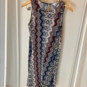 Patterned Sleeveless Dress